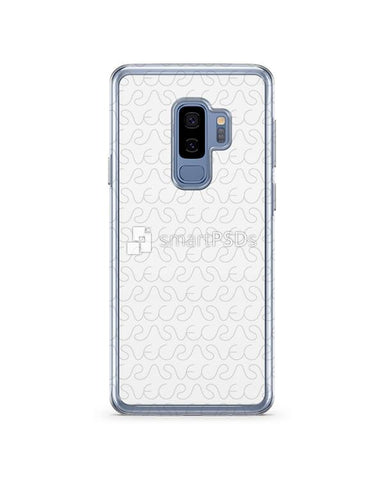 Samsung Galaxy S9 Plus 2d Flexi Clear Case Design Mockup 2018 (Front-Back)