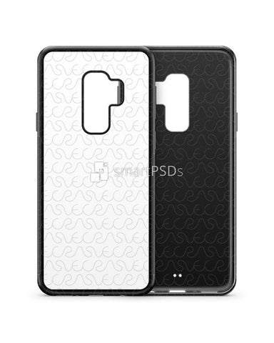 Samsung Galaxy S9 Plus 2d RubberFlex Case Design Mockup 2018