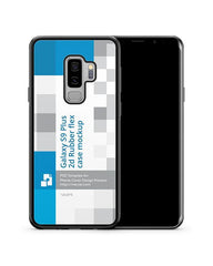 Samsung Galaxy S9 Plus 2d RubberFlex Case Design Mockup 2018