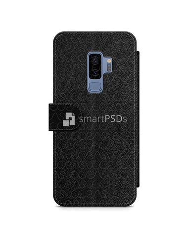 Samsung Galaxy S9 Plus 2d Wallet Case Design Mockup 2018 (Front-Back)