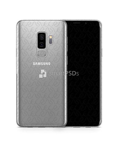 Samsung Galaxy S9 Plus UV TPU Clear Case Design Mockup 2018