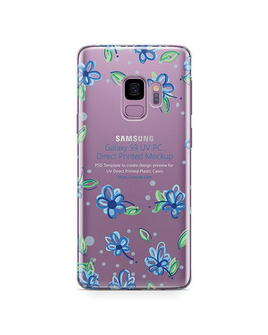 Samsung Galaxy S9 UV PC Clear Case Design Mockup 2018
