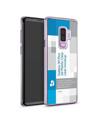 Samsung Galaxy S9 Plus 2d PC Clear Case Design Mockup 2018 (Front-Back Angled)