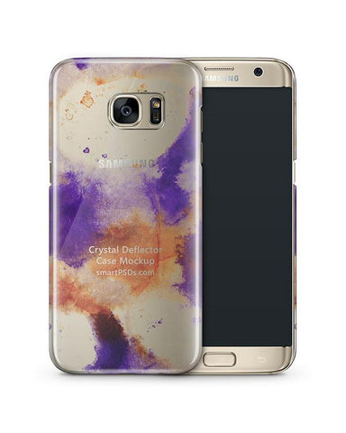 Samsung Galaxy S7 Edge 3d Crystal Mobile Case Design Mockup 2016