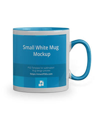 Small White Coffee Mug Design Mockup