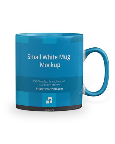 Small White Coffee Mug Design Mockup