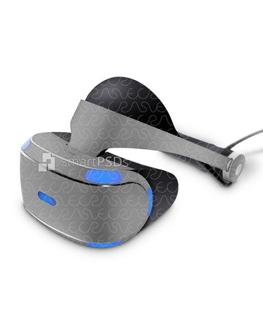 Sony PlayStation VR 2016 with Accessories Vinyl Skin Design Mockup (7 Views)
