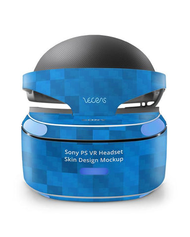 Sony PlayStation VR 2016 with Accessories Vinyl Skin Design Mockup (7 Views)