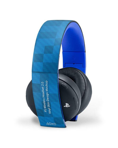 Sony PS Wireless Headset 2.0 Skin Design Template 2 Views