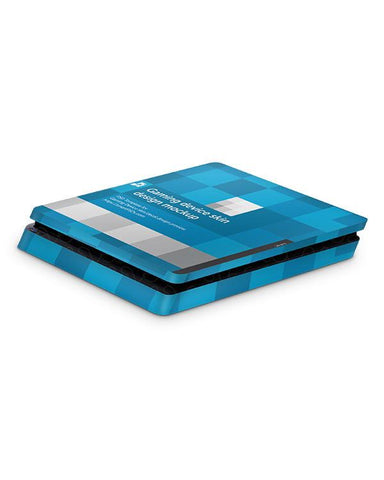 Sony PS4 Slim Console Skin Design Template-3 Views