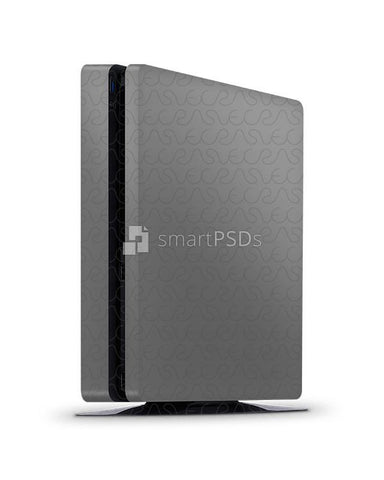 Sony PS4 Slim Console Skin Design Template-3 Views