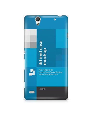 Sony Xperia C4 3d IMD Mobile Case Design Mockup 2015