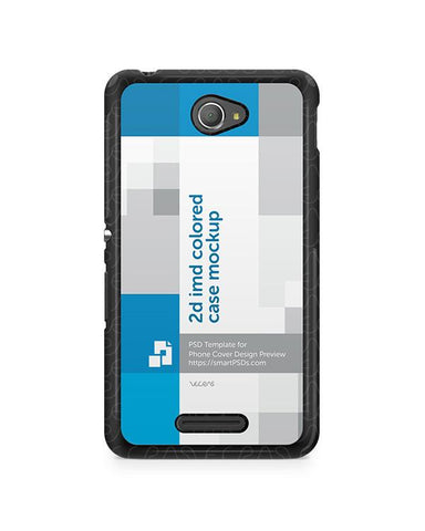 Sony Xperia E4 2d IMD Colored Mobile Case Design Mockup 2015