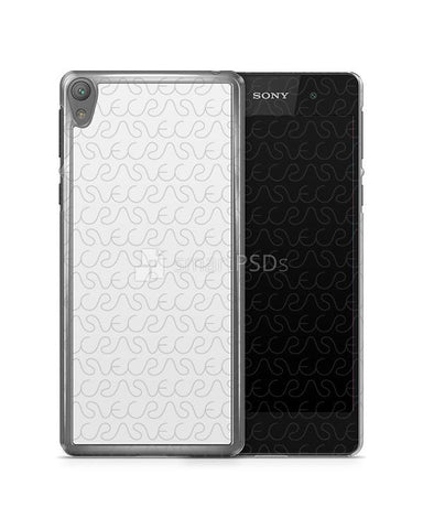 Sony Xperia E5 2d Clear Mobile Case Design Mockup 2016