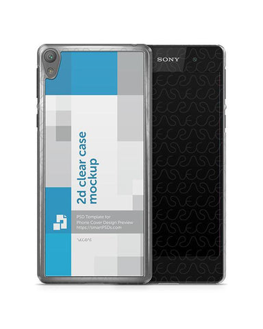 Sony Xperia E5 2d Clear Mobile Case Design Mockup 2016