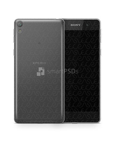Sony Xperia E5 UV TPU Clear Case Design Mockup