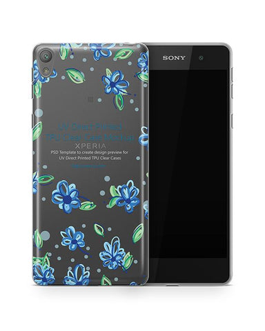 Sony Xperia E5 UV TPU Clear Case Design Mockup