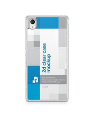 Sony Xperia M4 Aqua 2d Clear Mobile Case Design Mockup 2015