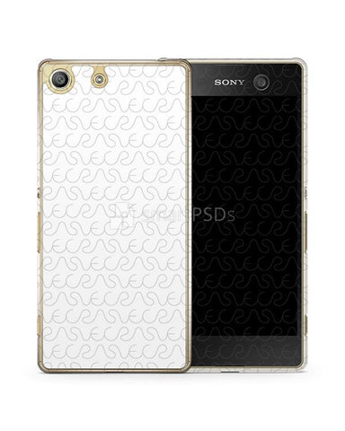 Sony Xperia M5 2d Clear Mobile Case Design Mockup 2015