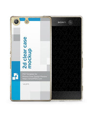 Sony Xperia M5 2d Clear Mobile Case Design Mockup 2015