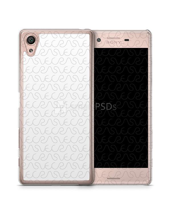Sony Xperia X 2d Clear Mobile Case Design Mockup 2016