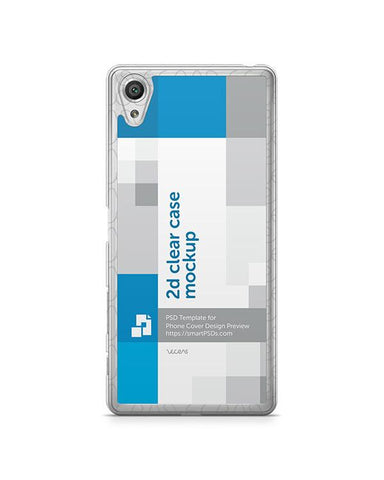 Sony Xperia X 2d Clear Mobile Case Design Mockup 2016