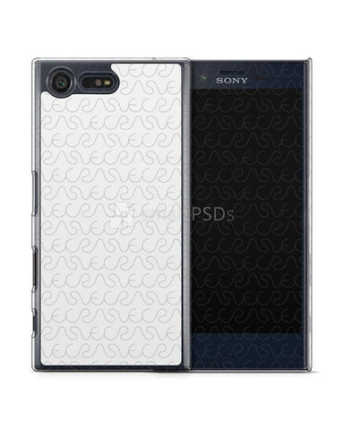 Sony Xperia X Compact 2d Clear Mobile Case Design Mockup 2016 (Front-Back)