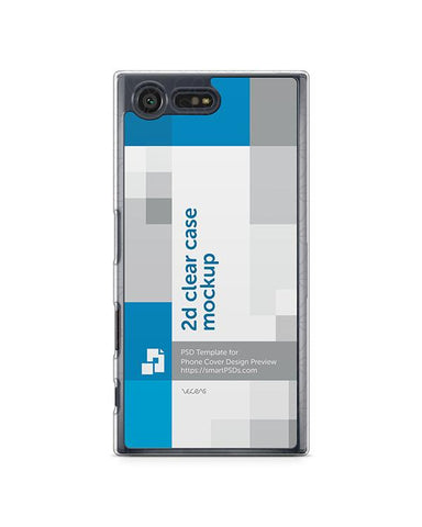Sony Xperia X Compact 2d Clear Mobile Case Design Mockup 2016