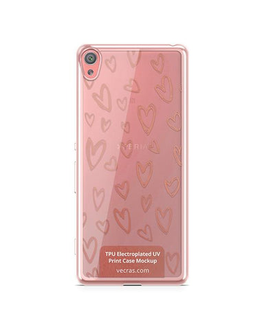 Sony Xperia XA TPU Electroplated Case Design Mock-up