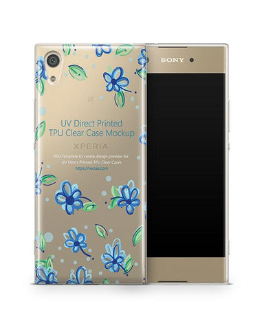 Sony Xperia XA1 UV TPU Clear Case Design Mockup