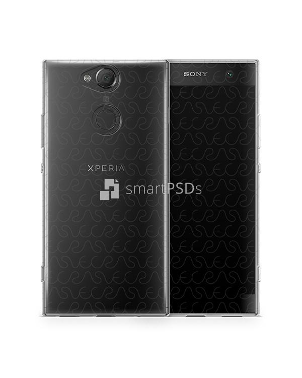 Sony Xperia XA2 UV TPU Clear Case Design Mockup 2018
