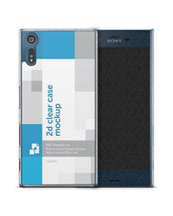 Sony Xperia XZ 2d Clear Mobile Case Design Mockup 2016