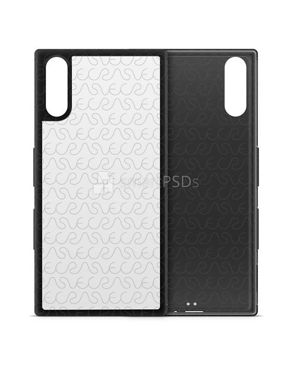 Sony Xperia XZ 2d Rubber Flex Mobile Case Design Mockup 2016