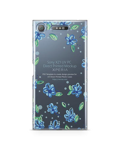 Sony Xperia XZ1 UV PC Clear Case Design Mockup 2017