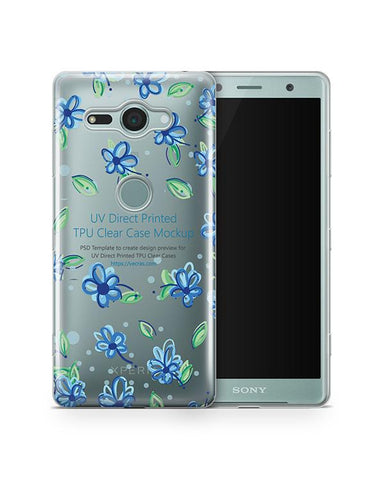 Sony Xperia XZ2 Compact UV TPU Clear Case Design Mockup 2018