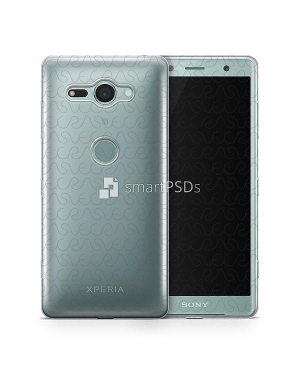 Sony Xperia XZ2 Compact UV TPU Clear Case Design Mockup 2018