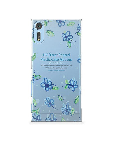 Sony Xperia XZs-UV PC Clear Mobile Case Design Mockup 2017