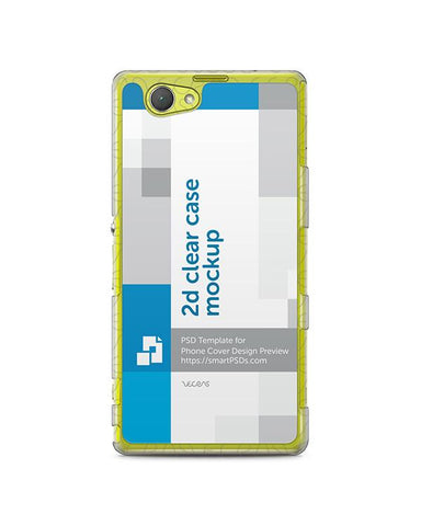 Sony Xperia Z1 Compact 2d Clear Mobile Case Design Mockup 2014