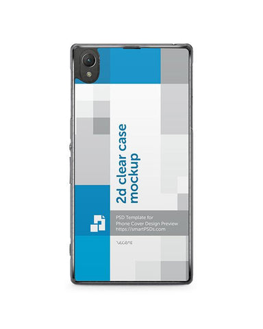 Sony Xperia Z2 2d Clear Mobile Case Design Mockup 2014