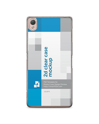 Sony Xperia Z3 Plus 2d Clear Mobile Case Design Mockup 2015