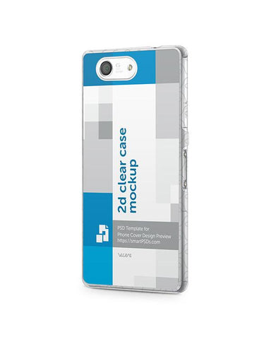 Sony Xperia Z3 Compact 2d Clear Mobile Case Design Mockup 2014