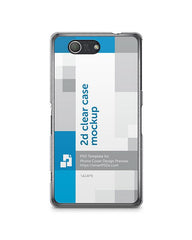 Sony Xperia Z3 Compact 2d Clear Mobile Case Design Mockup 2014