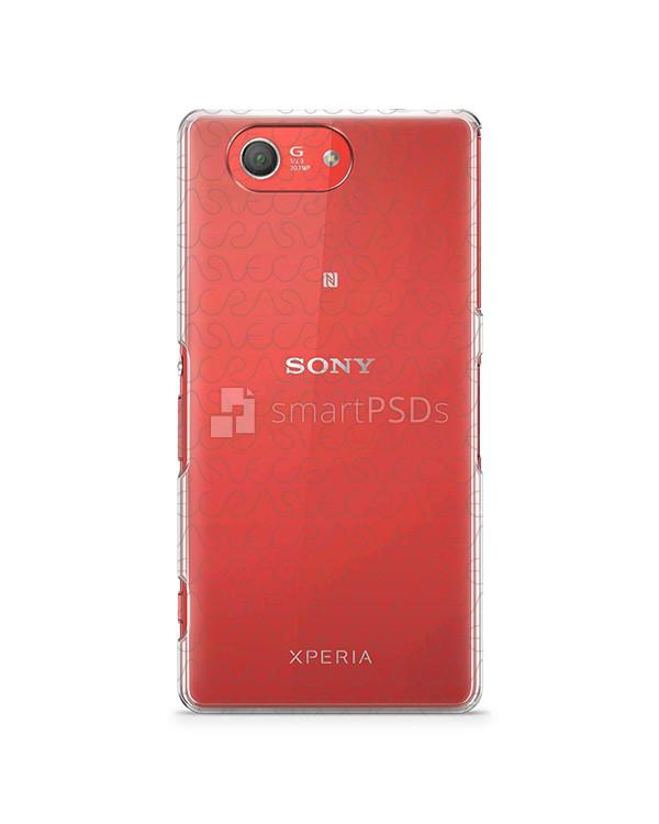 Sony Xperia Z3 Compact- UV PC Clear Mobile Case Design Mockup 2014