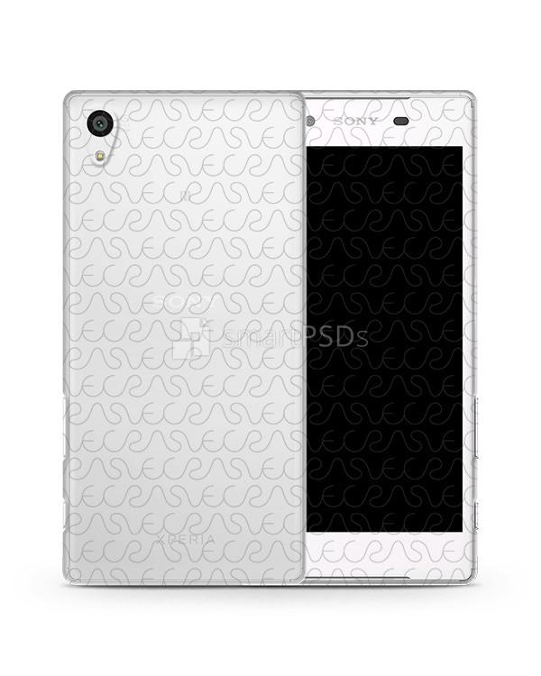 Sony Xperia Z5 TPU Clear Mobile Case Design Mockup 2015