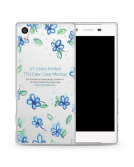 Sony Xperia Z5 TPU Clear Mobile Case Design Mockup 2015