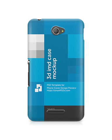 Sony Xperia E4 3d IMD Mobile Case Design Mockup 2015