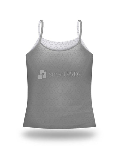 Spaghatti Strap Top Mockup for Sublimation Preview Design