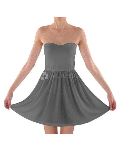 Strapless Bra Top Dress Design Mockup for Sublimation Printing - 2 Views