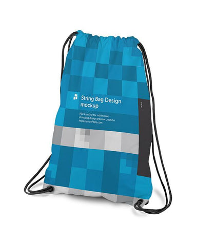 String Bag Sublimation Mockup - 4 Views