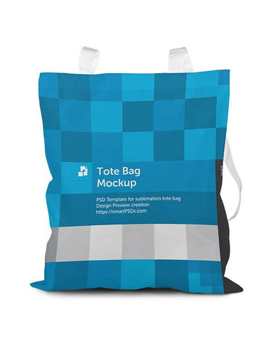 Tote Bag with Shine Mesh Sublimation Mockup - 3 Views